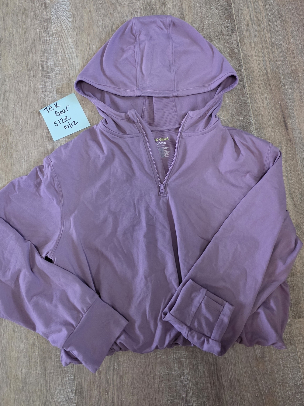 tek gear Lavender Half-Zip Hooded Bomber Jacket